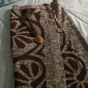 VTG Knit Maxi Skirt- wrap around -Externalsunshinecreation -Size P/S.